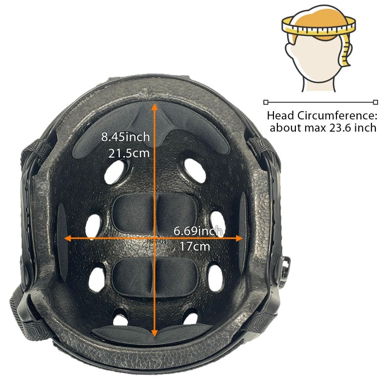 ATAIRSOFT PJ Type Tactical Airsoft Fast Helmet, Lightweight ABS with NVG Mount & Side Rails Bump Protection for Men, Women Air Soft, Paintball, Cosplay, Caving, Hunting, Hiking - DE Tan - Image 2